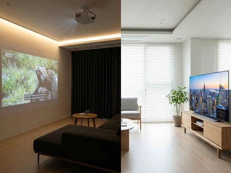smart tv vs projector