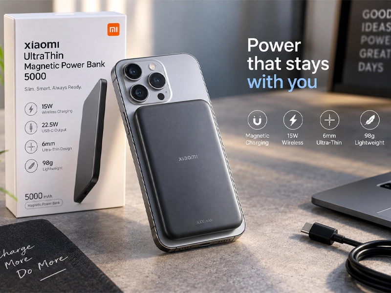 xiaomi ultrathin magnetic power bank 5000